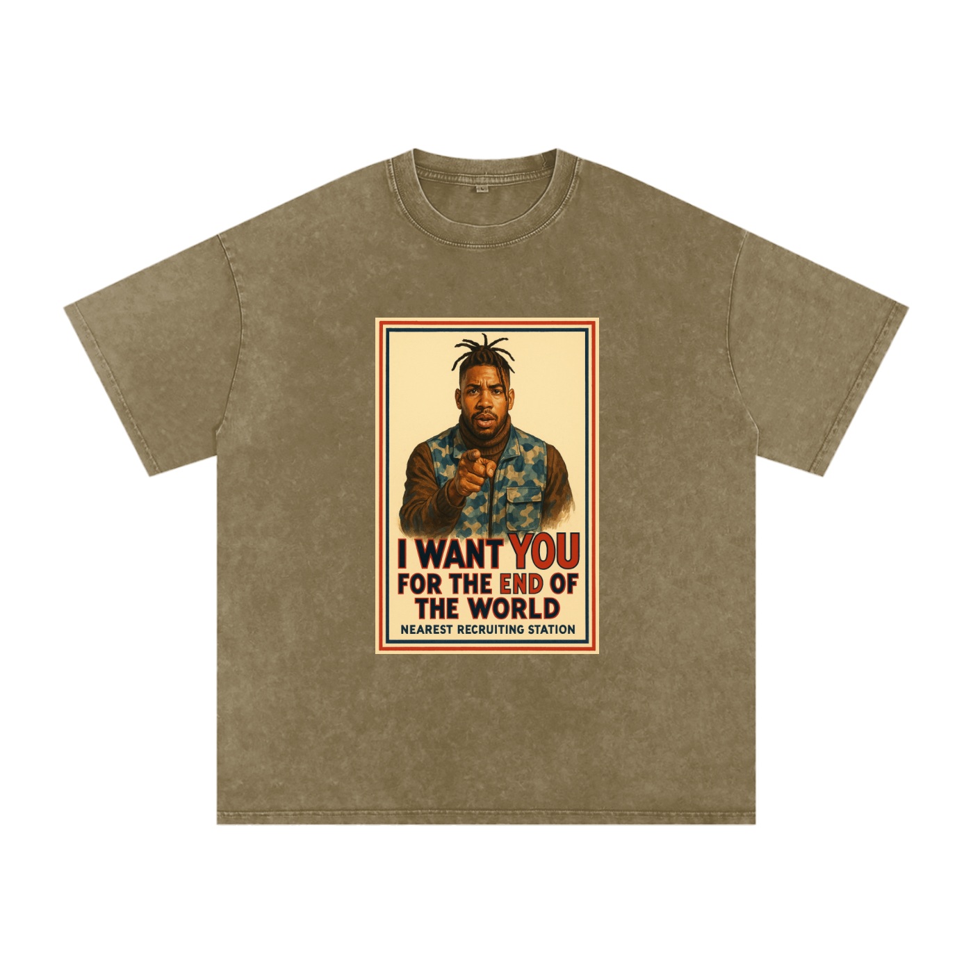 "End of The World" Acid Wash Shirt