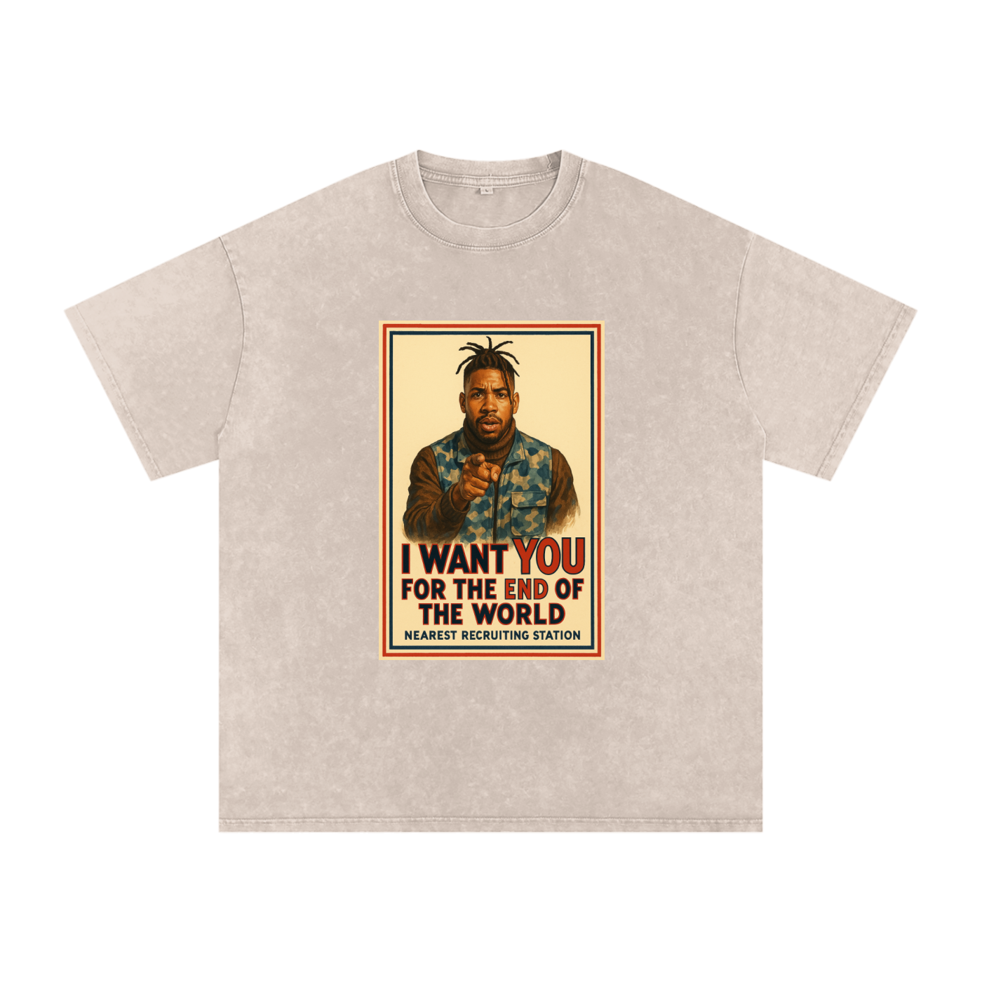 "End of The World" Acid Wash Shirt