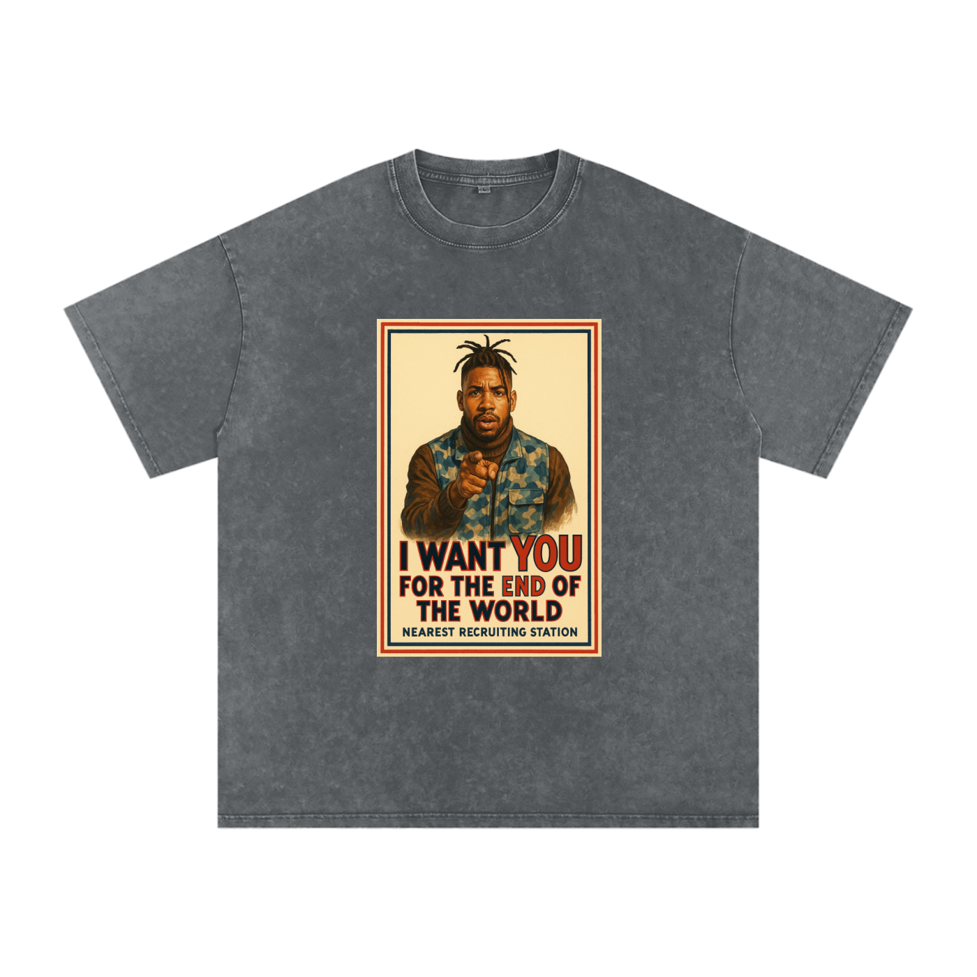 "End of The World" Acid Wash Shirt
