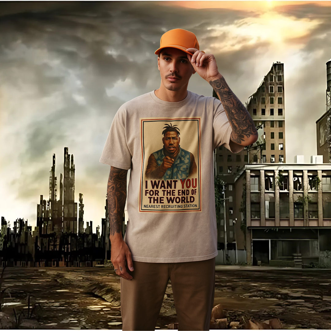 "End of The World" Acid Wash Shirt