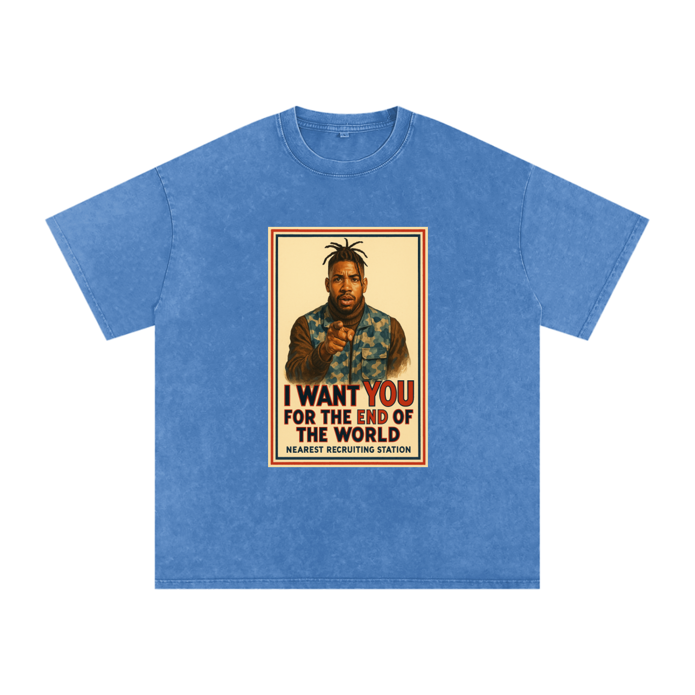 "End of The World" Acid Wash Shirt